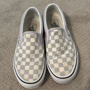 Gray checkered Vans size 7